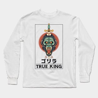 Ture King Gorilla Dagger Tattoo Long Sleeve T-Shirt